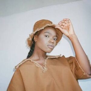 ASHLEY ROWE O/S Unisex Tan Brown Canvas Bucket Hat